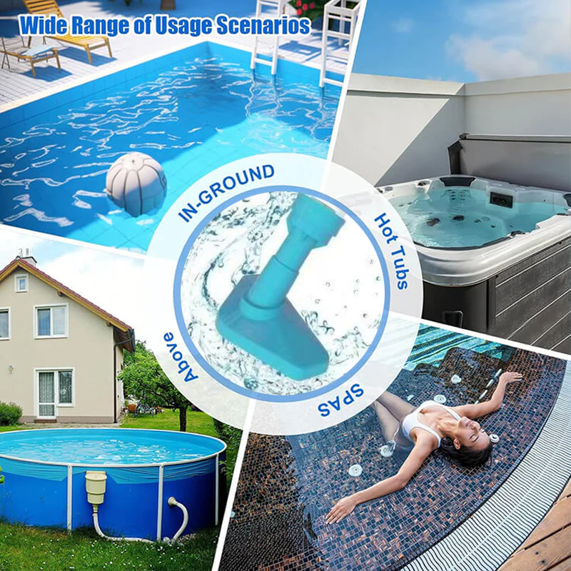 🏊3-in-1-Multifunktion-Pool-Reinigungsartefakt - Staubsaugbürste-Absaugung mit einem Klick fertig! Für Pool/Fischbecken/Badewanne Komplettes Zubehör