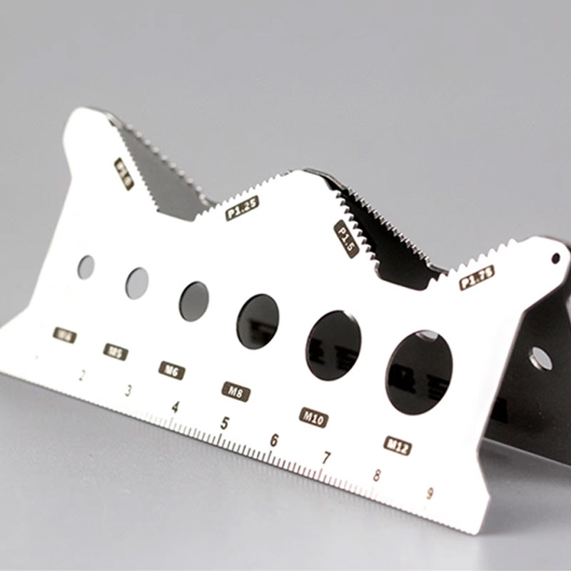 Dual-sided bolt measurement card (stainless steel)