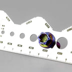 Dual-sided bolt measurement card (stainless steel)