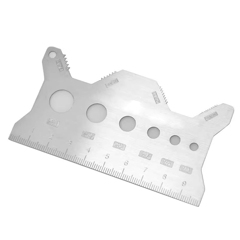 Dual-sided bolt measurement card (stainless steel)