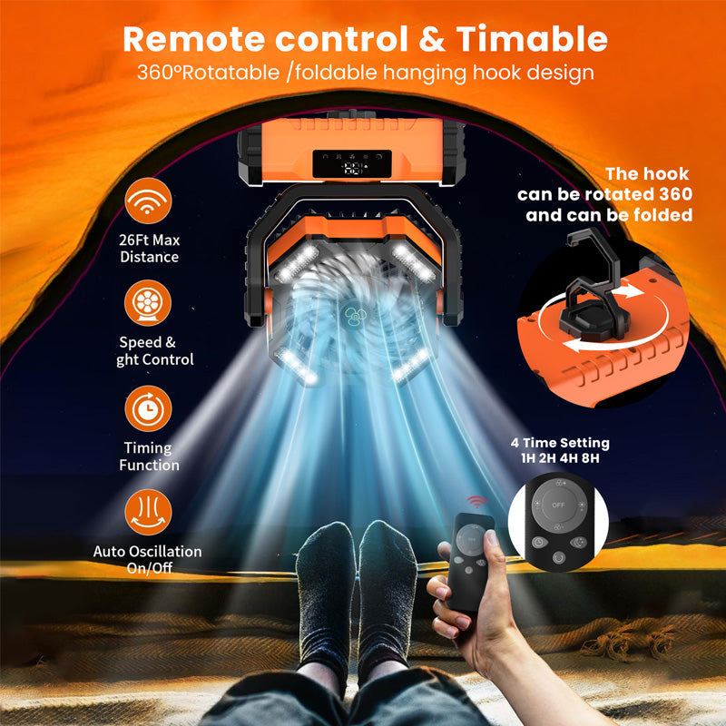 Tragbarer oszillierender Ventilator mit Fernbedienung