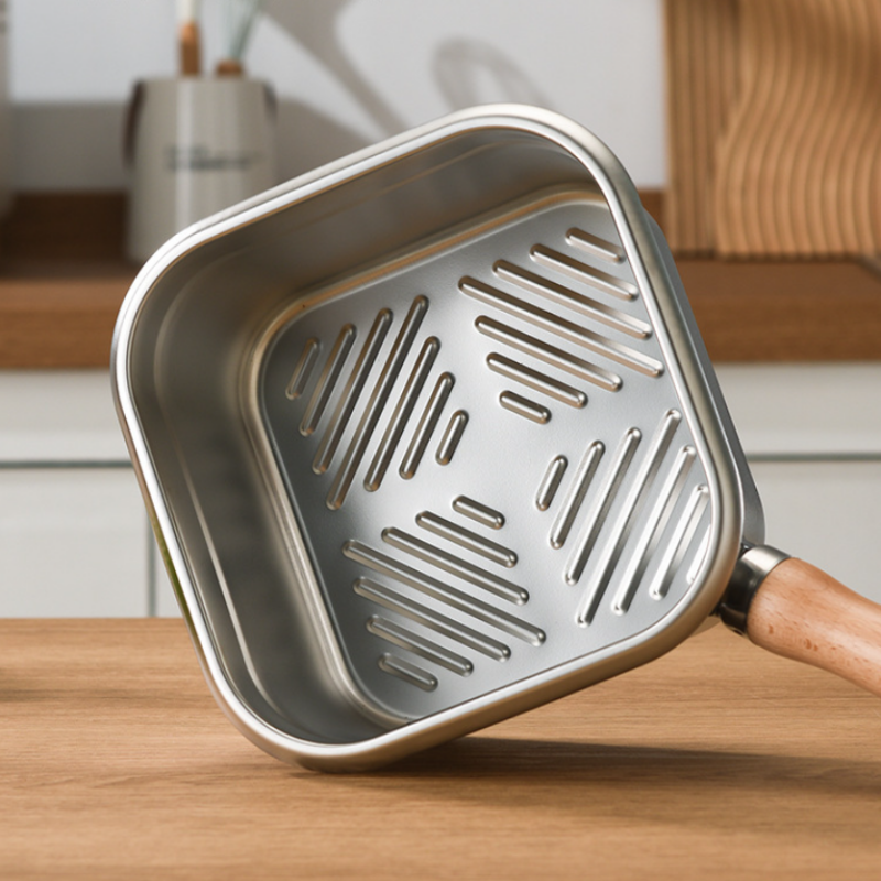 Multifunktion-Set: Fritteuse mit Frischhaltedose-Funktion (abnehmbarer Griff + Deckel)