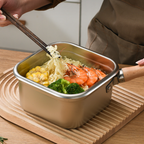 Multifunktion-Set: Fritteuse mit Frischhaltedose-Funktion (abnehmbarer Griff + Deckel)