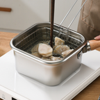 Multifunktion-Set: Fritteuse mit Frischhaltedose-Funktion (abnehmbarer Griff + Deckel)