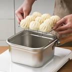 Multifunktion-Set: Fritteuse mit Frischhaltedose-Funktion (abnehmbarer Griff + Deckel)