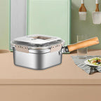 Multifunktion-Set: Fritteuse mit Frischhaltedose-Funktion (abnehmbarer Griff + Deckel)