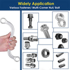 S-förmiger Doppelringschlüssel-Set (5-teilig)