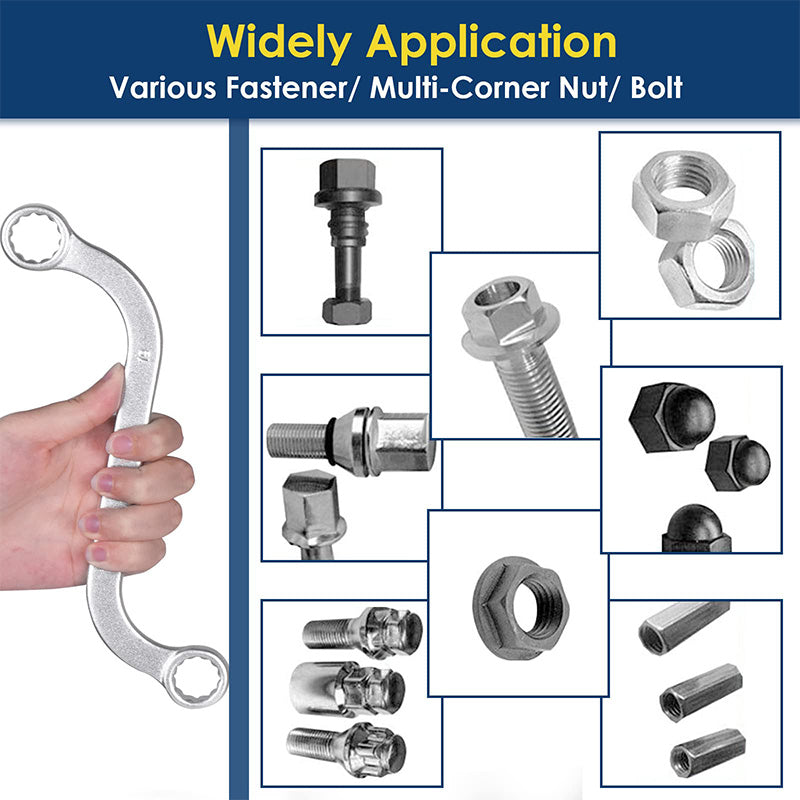 S-förmiger Doppelringschlüssel-Set (5-teilig)