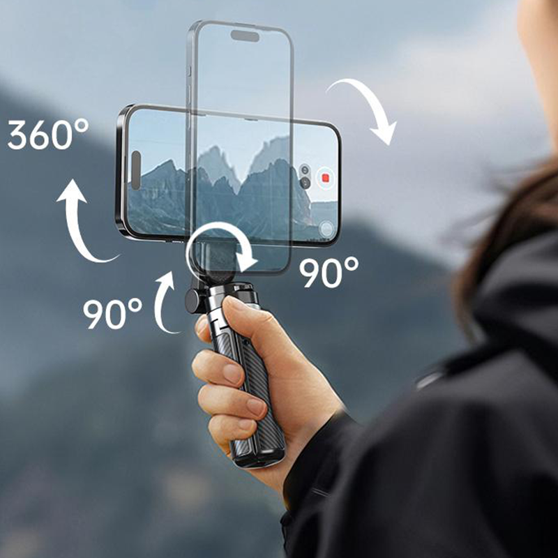4-in-1 Multifunktions-Selfie-Stick mit 360°-Drehung und Magnet