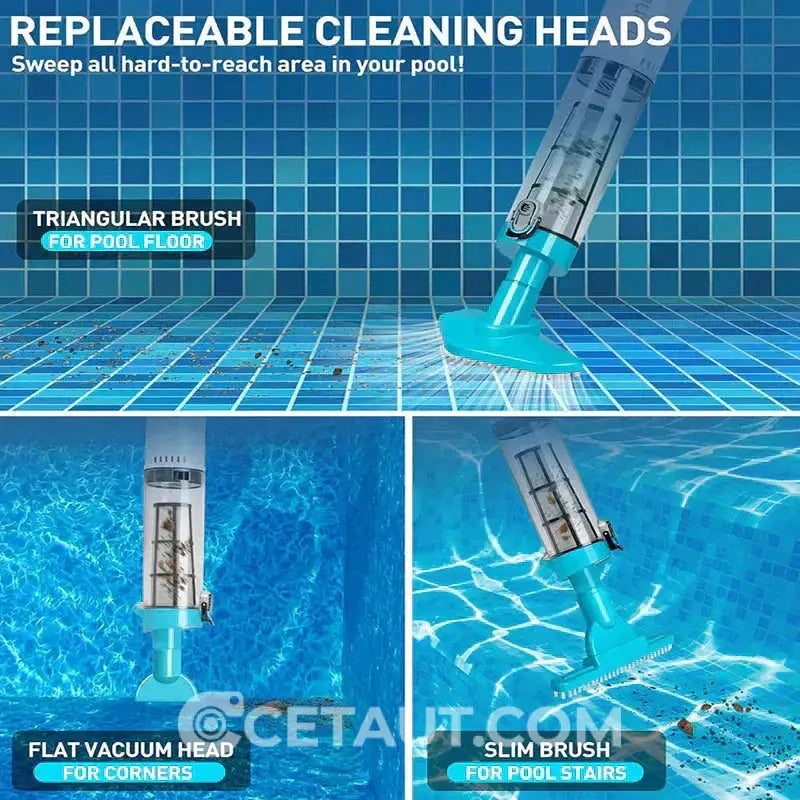 3-in-1 Kabelloser Poolstaubsauger – Leicht, leise & effizient für kristallklares Wasser ✨