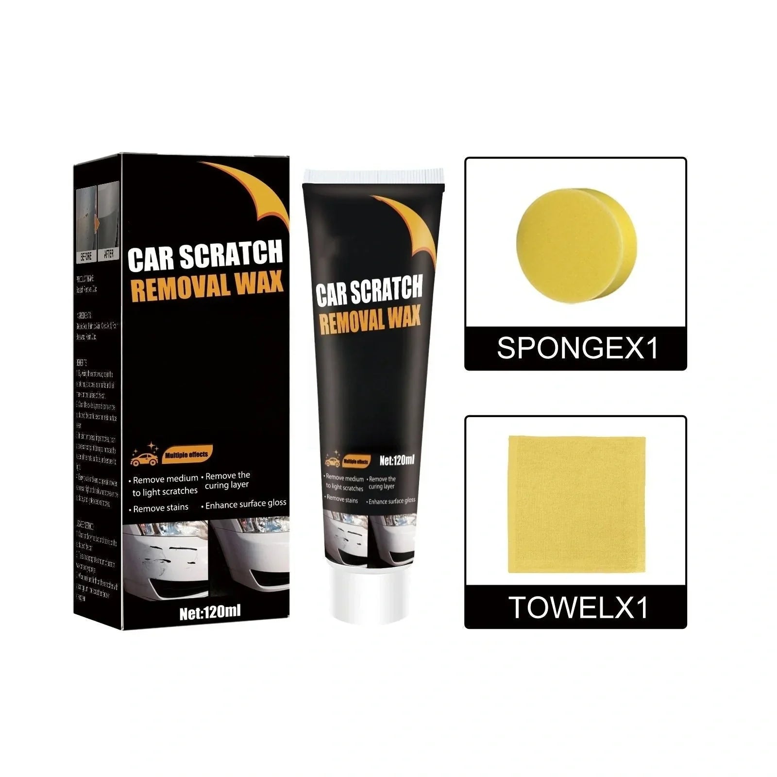 Reparaturpaste für Autokratzer, Polierwachs für Autolack