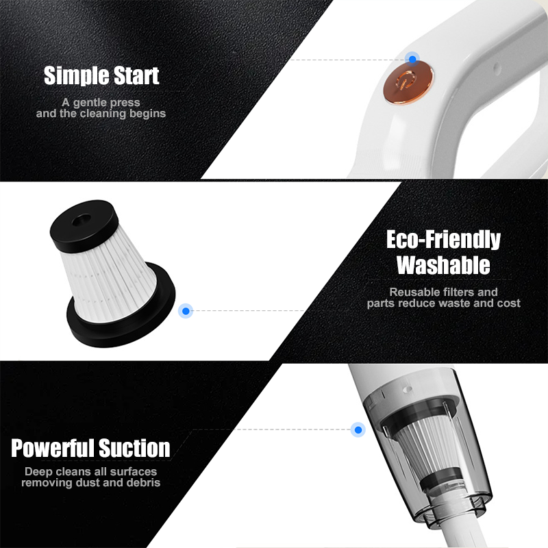 Leistungsstarker kabelloser 2-in-1-Staubsauger