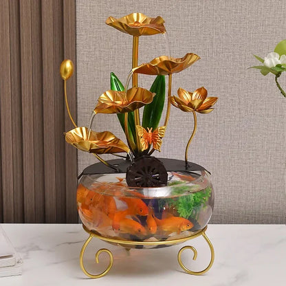 Luxuriöses kreatives Lotus-Fischglas-Ornament