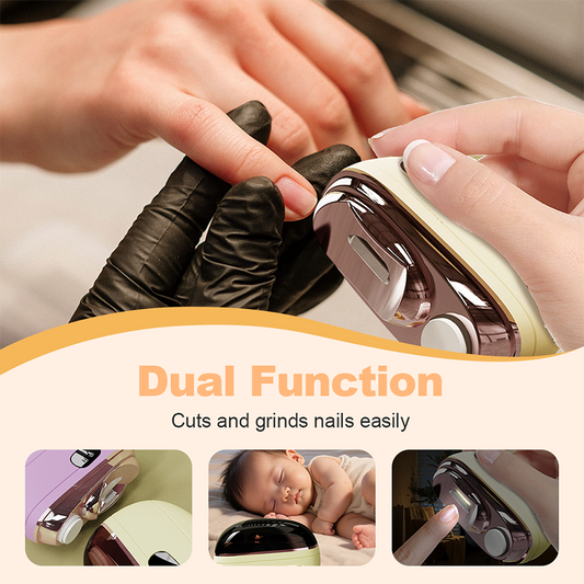 2-in-1 Elektrischer Nagelknipser mit Feilfunktion – sicher & sanft für Babys, Erwachsene und Senioren 👶👵