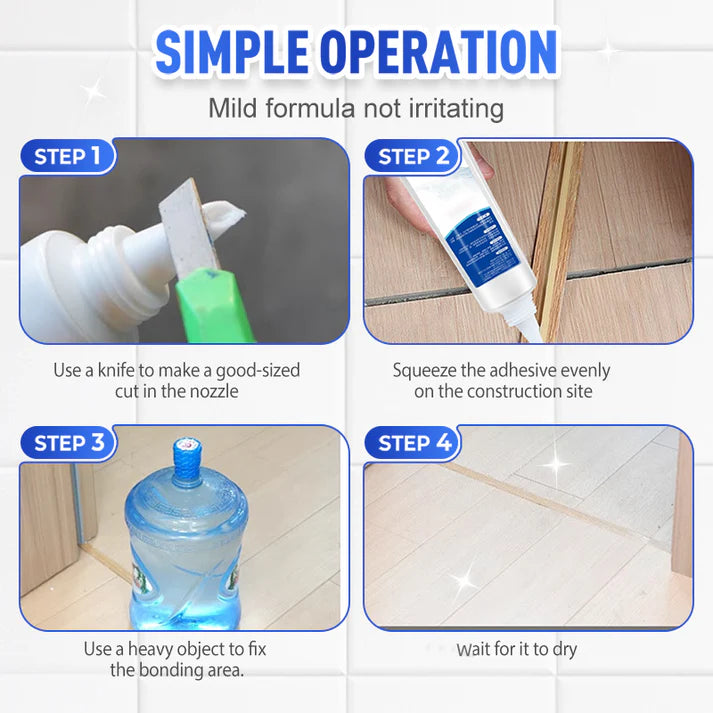 Kantenstreifen-Kleber gegen Ablösen