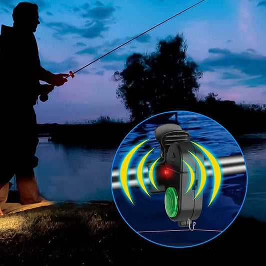 🎣 Fischalarm mit Licht & Ton – hochempfindlicher Bissanzeiger für Ausleger- & Grundruten, mit praktischer Klemme für zuverlässigen Halt 🔔
