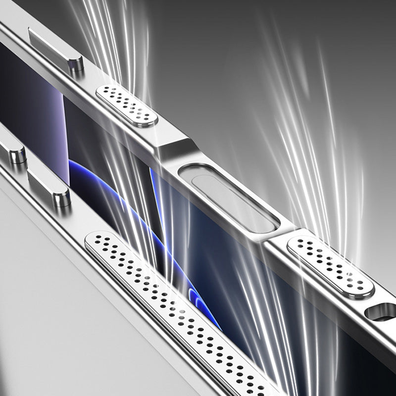 Metallrahmen-iPhone-Hülle mit Wärmeableitung und Seepferdchen-Schnallen-Design