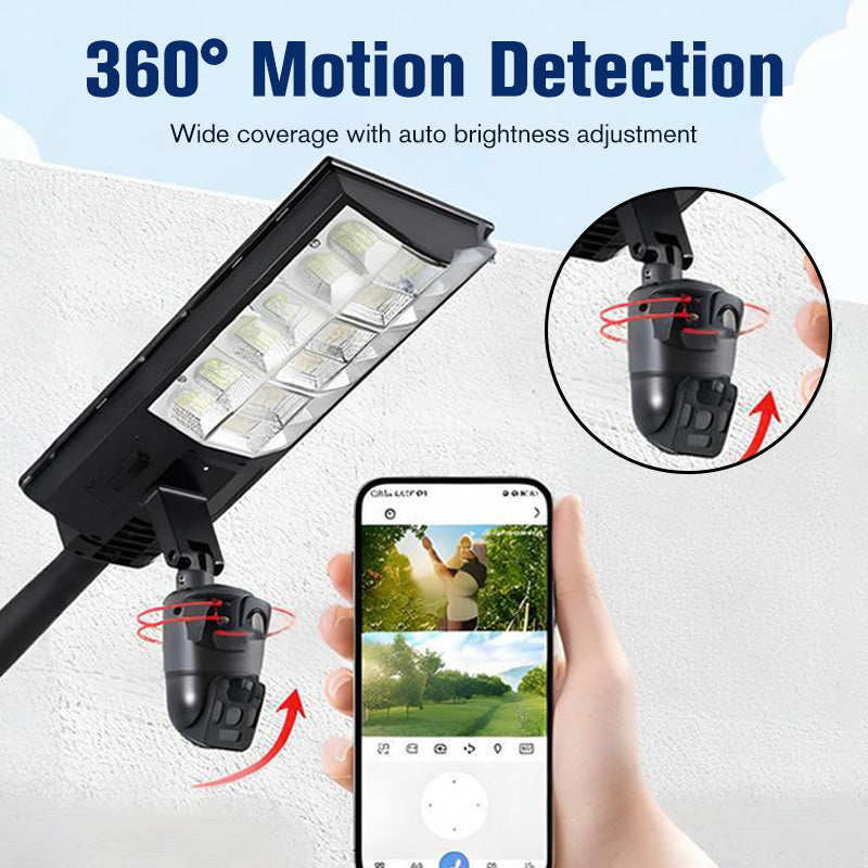 Intelligente Solarstraßenlaterne mit Bewegungssensor