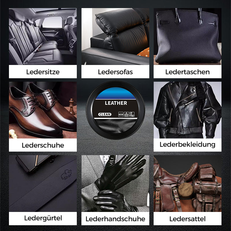 🧼 KAUFEN 2 ERHALTEN 3! ✨ Reinigungs- & Pflegecreme für Leder - Tiefenreinigung mit Natürlichen Ölen für Möbel, Autositze & Accessoires 🛋️🌟