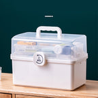 Mehrstöckige Medikamentenbox mit großem Fassungsvermögen für den Haushalt