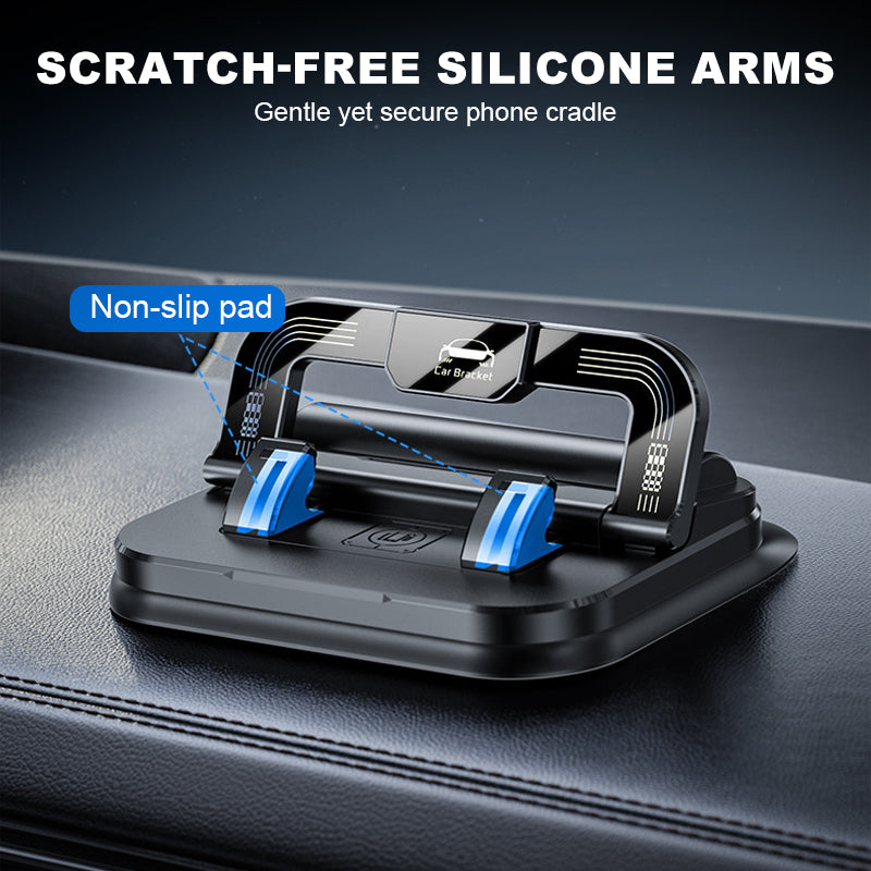 ✨ 360° drehbarer, faltbarer Handyhalter – Universelles Design, rutschfeste Unterseite, geeignet für Schreibtisch, Auto und Reisen 🚗💻