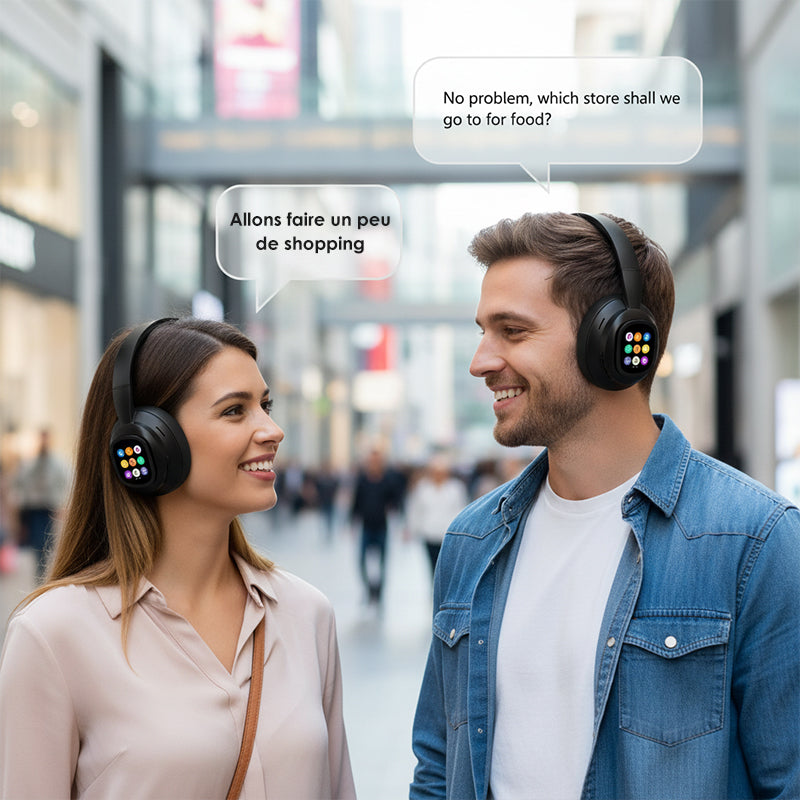 🎧AI Bluetooth-Kopfhörer mit LCD-Display