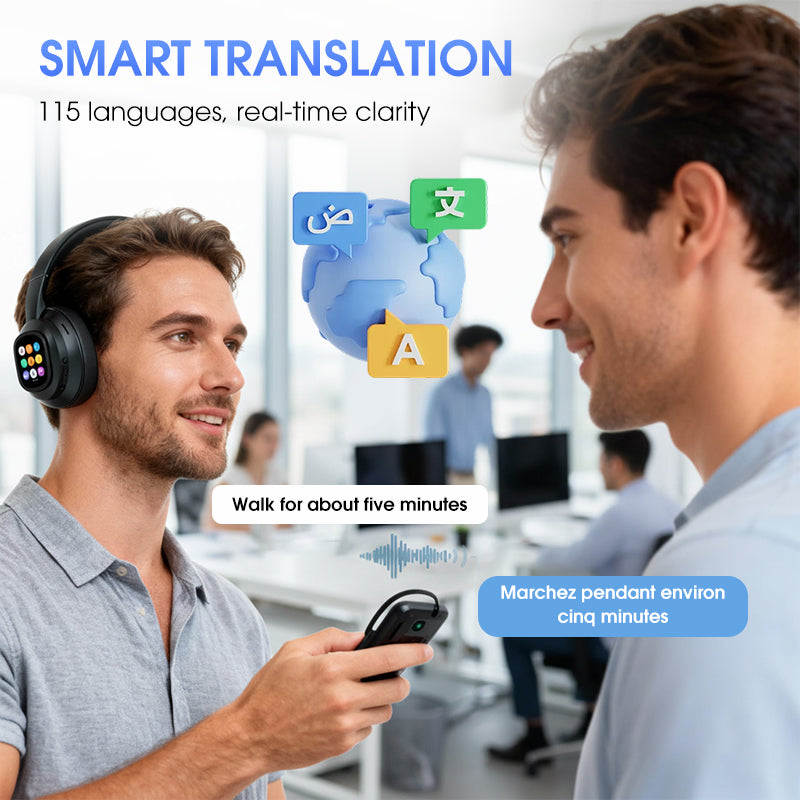 🎧AI Bluetooth-Kopfhörer mit LCD-Display