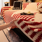 Plüsch Sofaüberwurf 2025 – Dicke, rutschfeste Sofadecke für gemütliche Herbst- und Wintertage