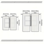 Weihnachts-Fenstervorhänge 2-teiliges Set für die Wohnungsdekoration
