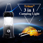3-in-1-Campinglaterne mit LED-Flamme