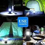 3-in-1-Campinglaterne mit LED-Flamme