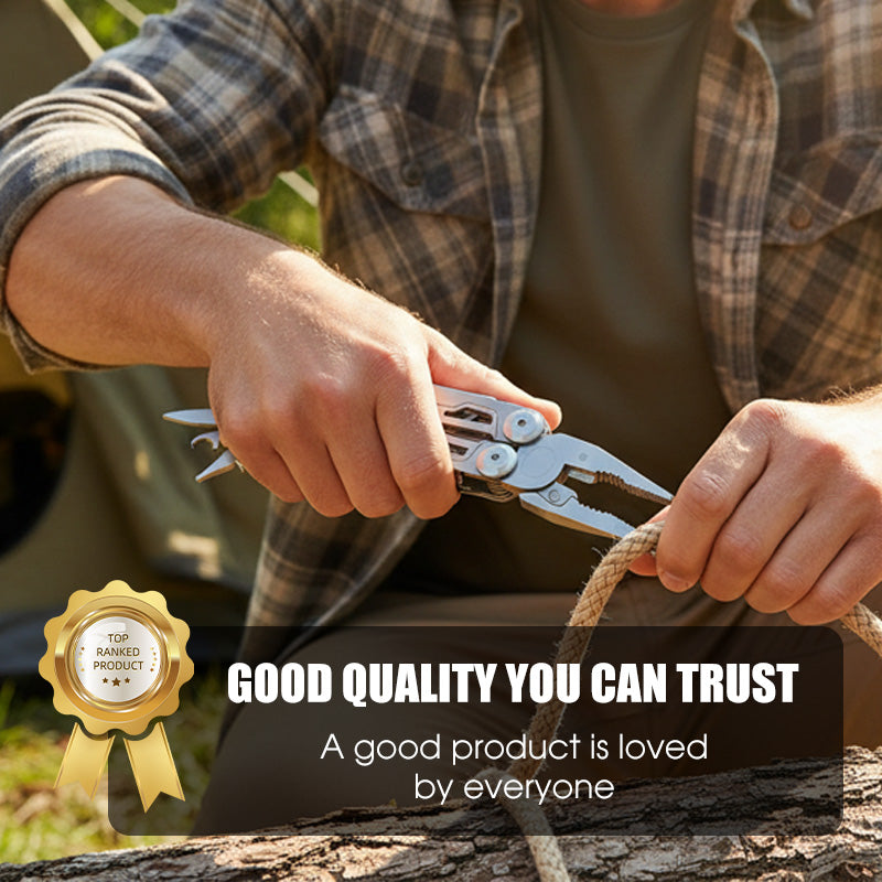 12-in-1-Multifunktionszange aus Edelstahl, faltbar