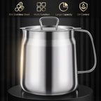 🌈🌈52 % Rabatt Höchste Qualität🥃🥃Multifunktionaler Ölfilterbehälter aus Edelstahl mit großem Fassungsvermögen