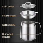 🌈🌈52 % Rabatt Höchste Qualität🥃🥃Multifunktionaler Ölfilterbehälter aus Edelstahl mit großem Fassungsvermögen