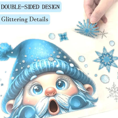 💖 50 % Rabatt!💖Weihnachtliche Glitzer-Fensteraufkleber 9-teilig