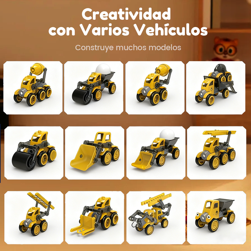 🎄 Magnetisches Fahrzeug-Bauset – Das ideale Weihnachtsgeschenk für kleine Baumeister 🚜