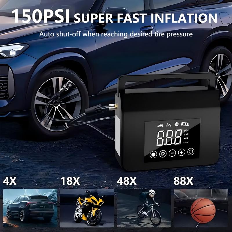 Tragbarer Starthilfe-Booster mit Luftkompressor