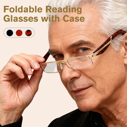 Faltbare Lesebrille mit Blaulichtfilter (mit Etui)