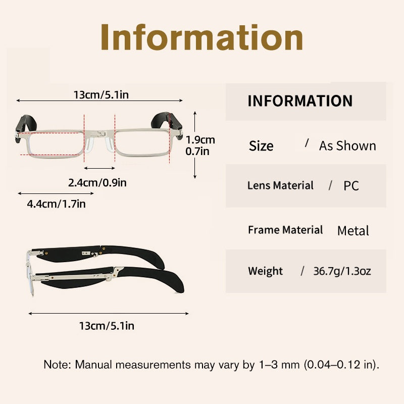 Faltbare Lesebrille mit Blaulichtfilter (mit Etui)