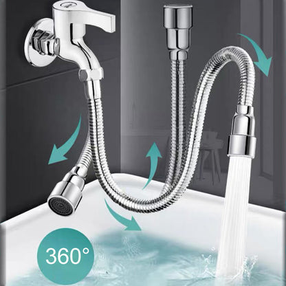Flexible 360-Grad-Edelstahl-Wasserhahn-Verlängerung, spritzwassergeschützt