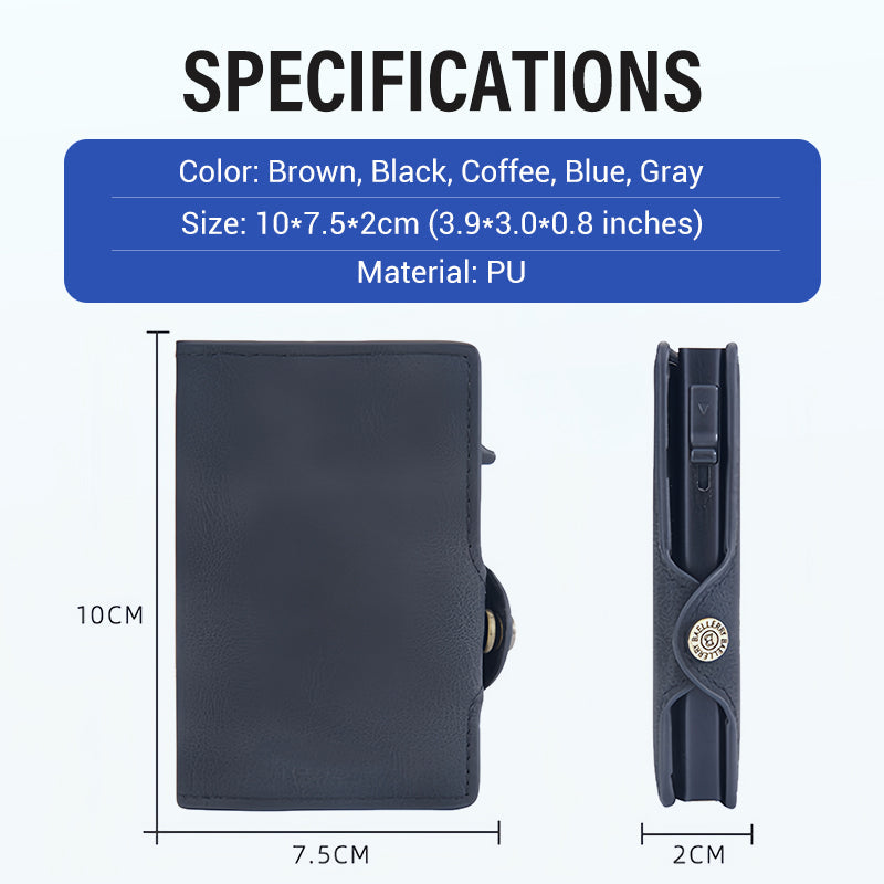 Ledergeldbörse mit Magnetverschluss und RFID-Blockierung. Herrengeldbörse mit Magnetverschluss