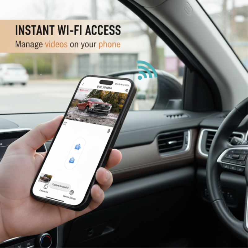 1080P HD-Dashcam mit WLAN und Nachtsichtfunktion
