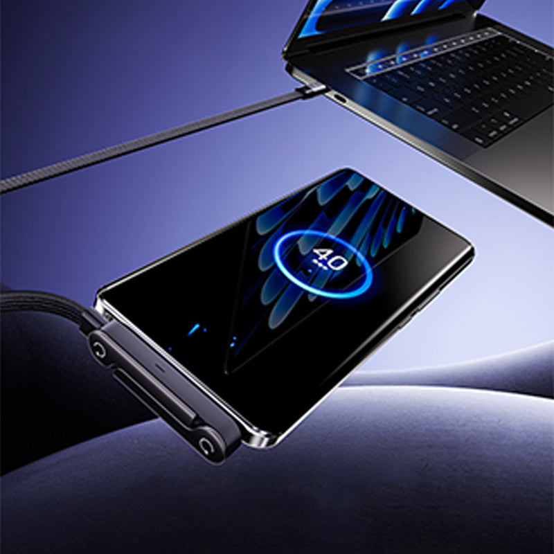 240-W-Schnellladekabel mit verstellbarem Handyhalter