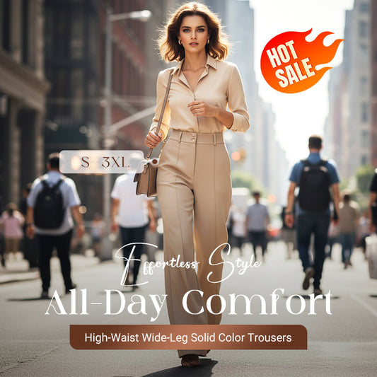 🌟👖 Formschöne Damenhose mit hoher Taille – knitterfrei & nachhaltig für Büro und Alltag 🌿✨