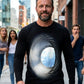 Herren T-Shirt mit 3D-Digitaldruck – Geometrisches Tunnel-Design | Größen S-4XL