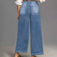 Damen Casual High-Rise Weitbeinjeans – 4 Farben