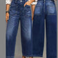 Damen Casual High-Rise Weitbeinjeans – 4 Farben