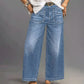 Damen Casual High-Rise Weitbeinjeans – 4 Farben