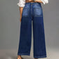 Damen Casual High-Rise Weitbeinjeans – 4 Farben