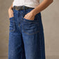 Damen Casual High-Rise Weitbeinjeans – 4 Farben